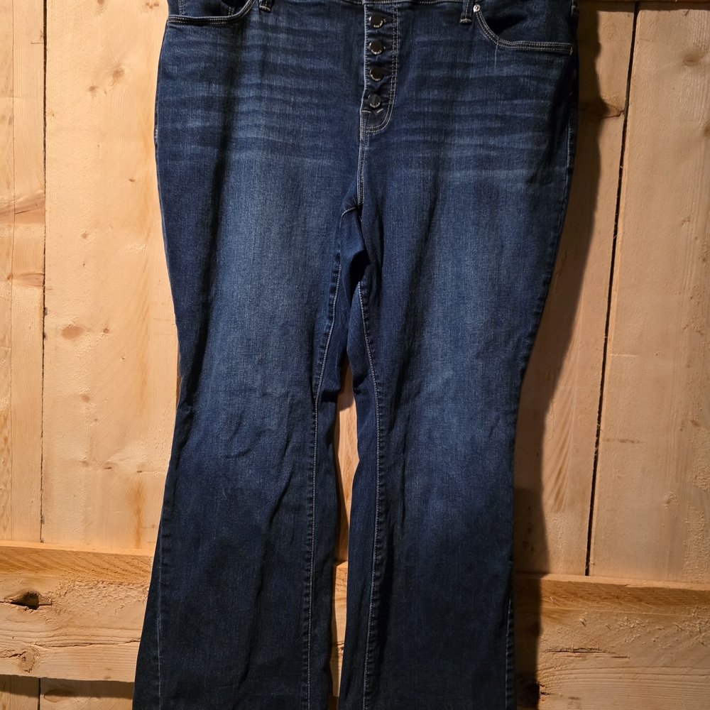Seven7 Classic Blue Women's Flare Jeans 20